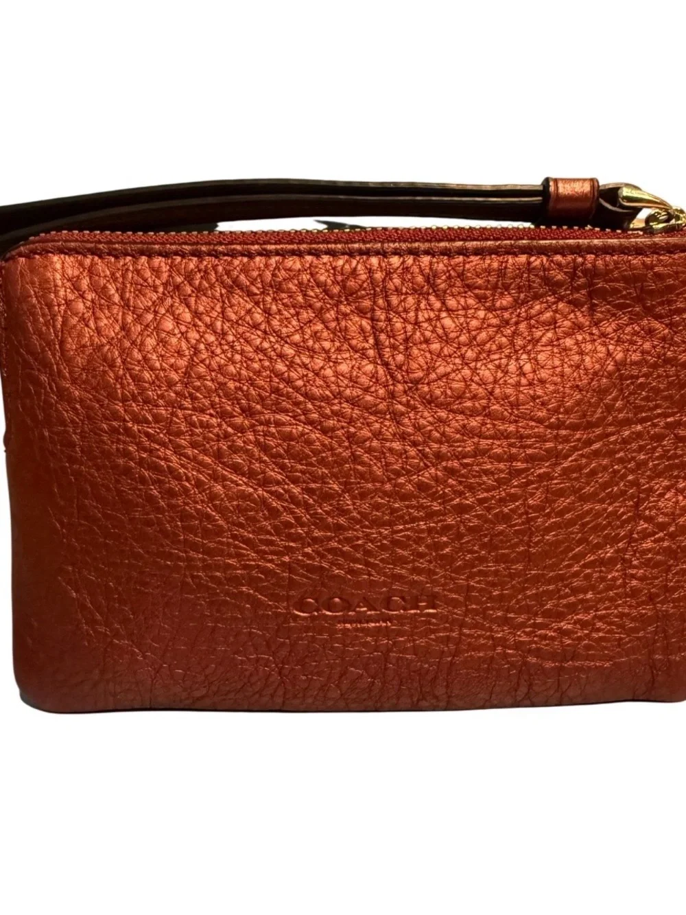 Coach emoji winking face corner zip wristlet wallet